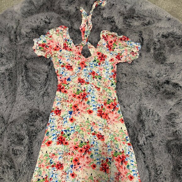 Floral Printed Midi Dress - Picture 1 of 13